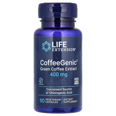 CoffeeGenic® Green Coffee, 400 mg, 90 veg caps | 400 mg, 90 vegetarian capsules
