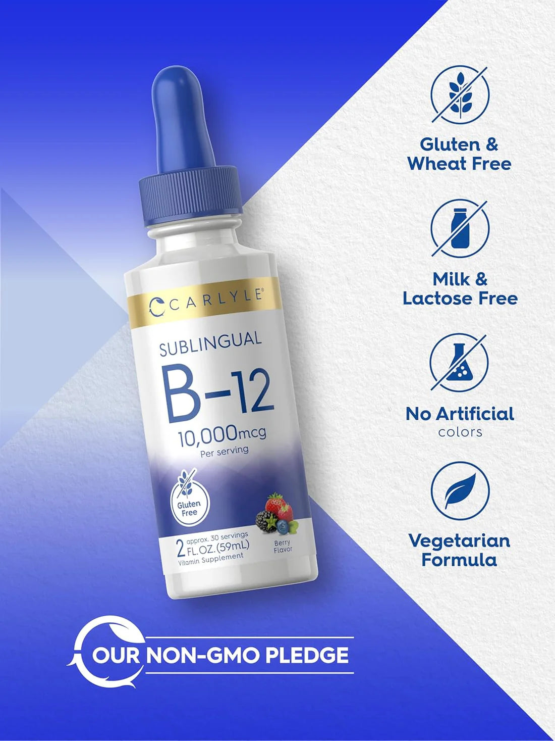 Carlyle Vitamin B-12 10000mcg per serving | 2oz Liquid