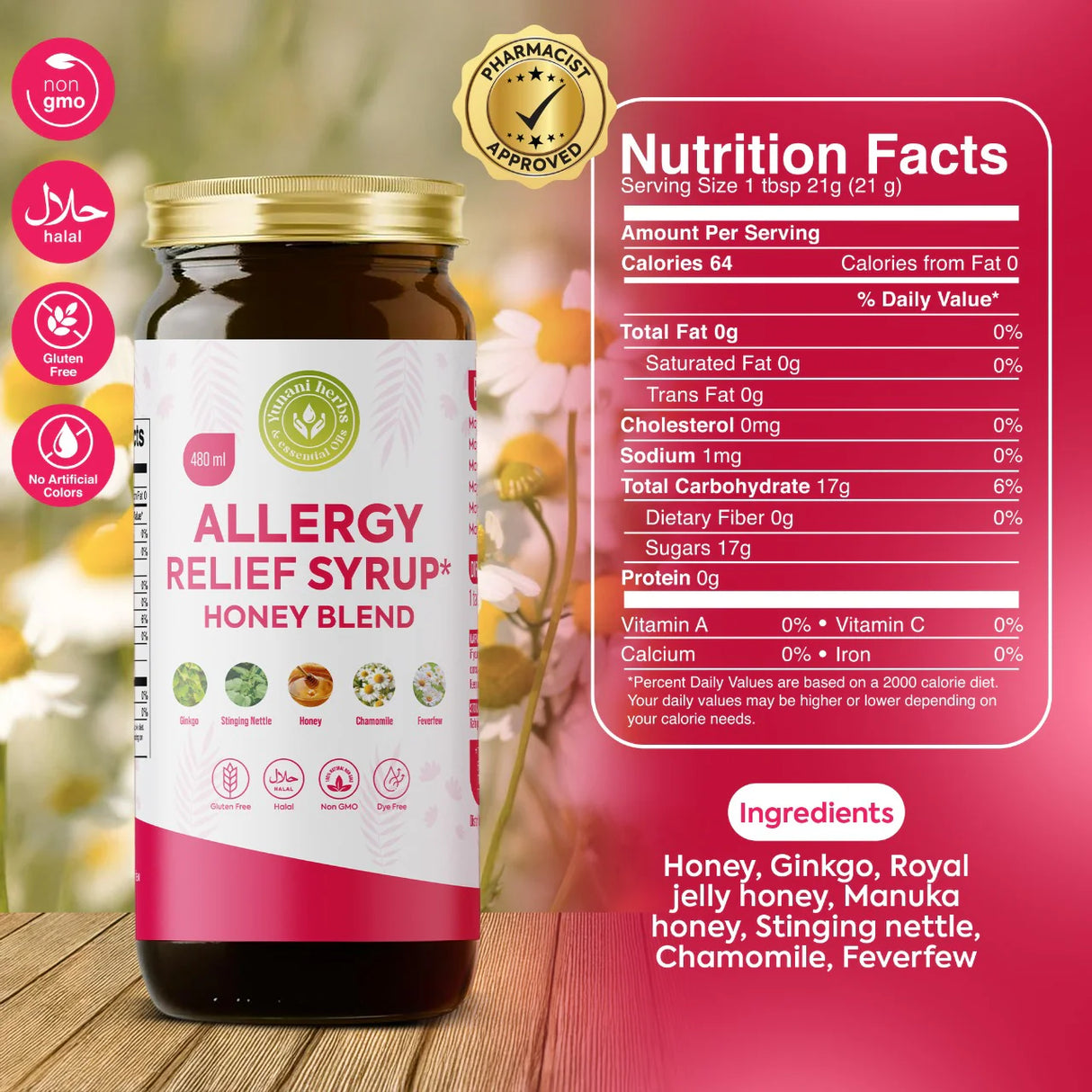 Yunani Herbs - Allergy Relief Syrup Honey Blend