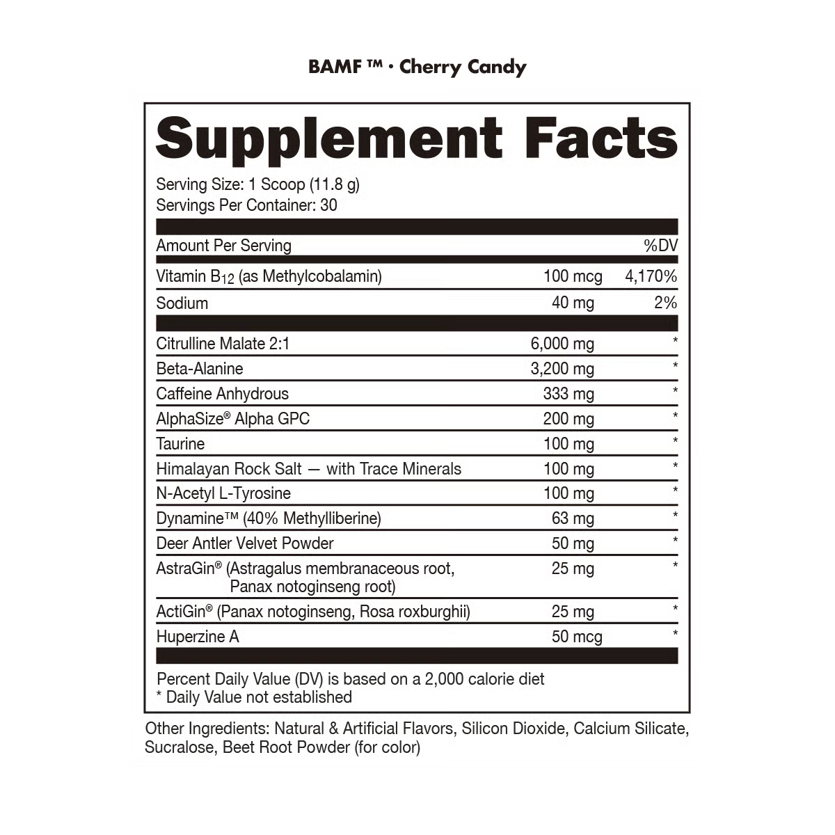 BAMF - High Stimulant Nootropic Pre-Workout