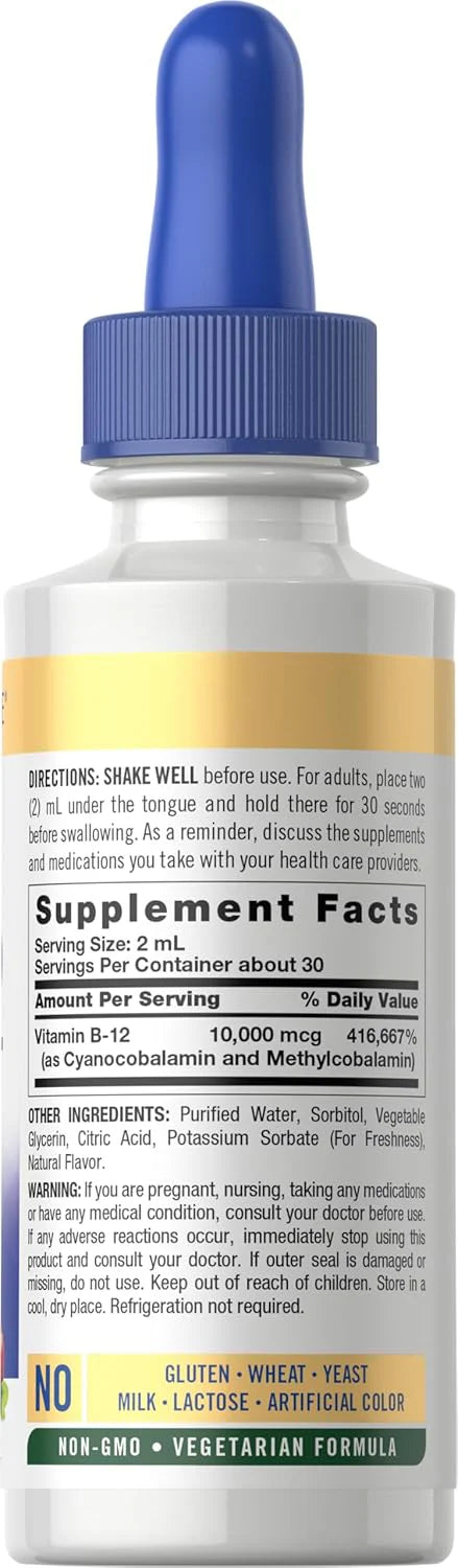 Carlyle Vitamin B-12 10000mcg per serving | 2oz Liquid