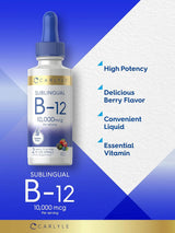 Carlyle Vitamin B-12 10000mcg per serving | 2oz Liquid