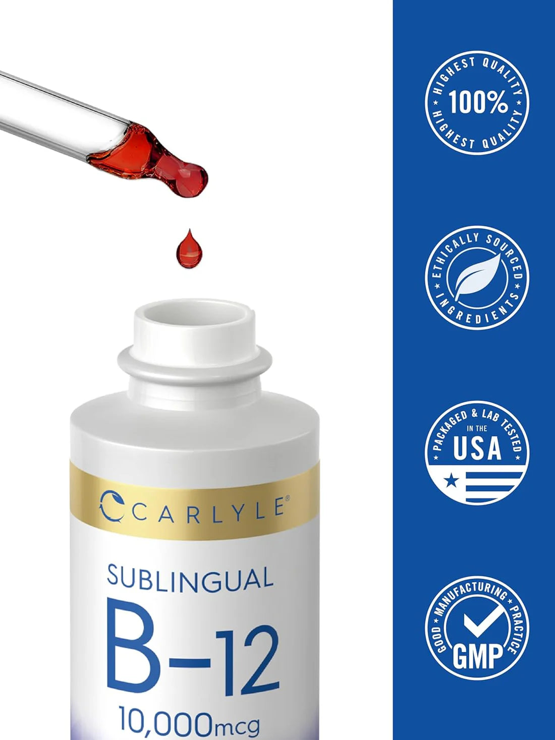 Carlyle Vitamin B-12 10000mcg per serving | 2oz Liquid