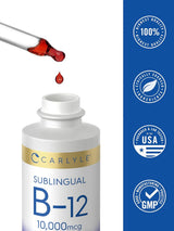 Carlyle Vitamin B-12 10000mcg per serving | 2oz Liquid