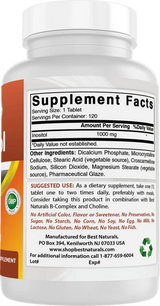 Best Naturals Inositol 1000 mg 120 Tablets