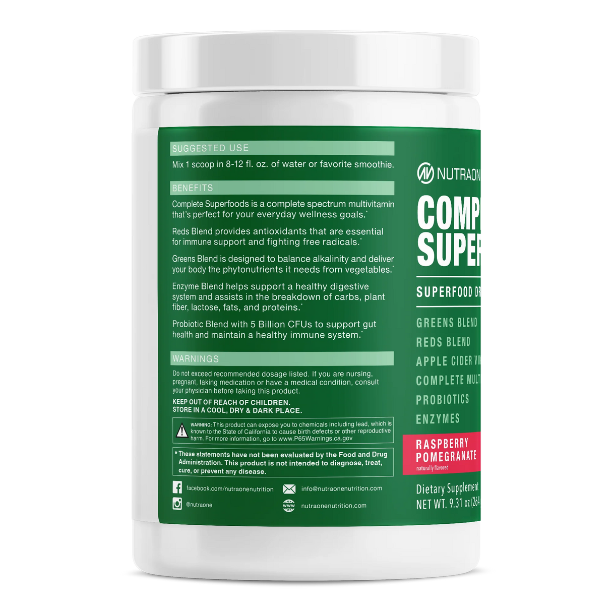 NutraOne Complete Superfoods Powder