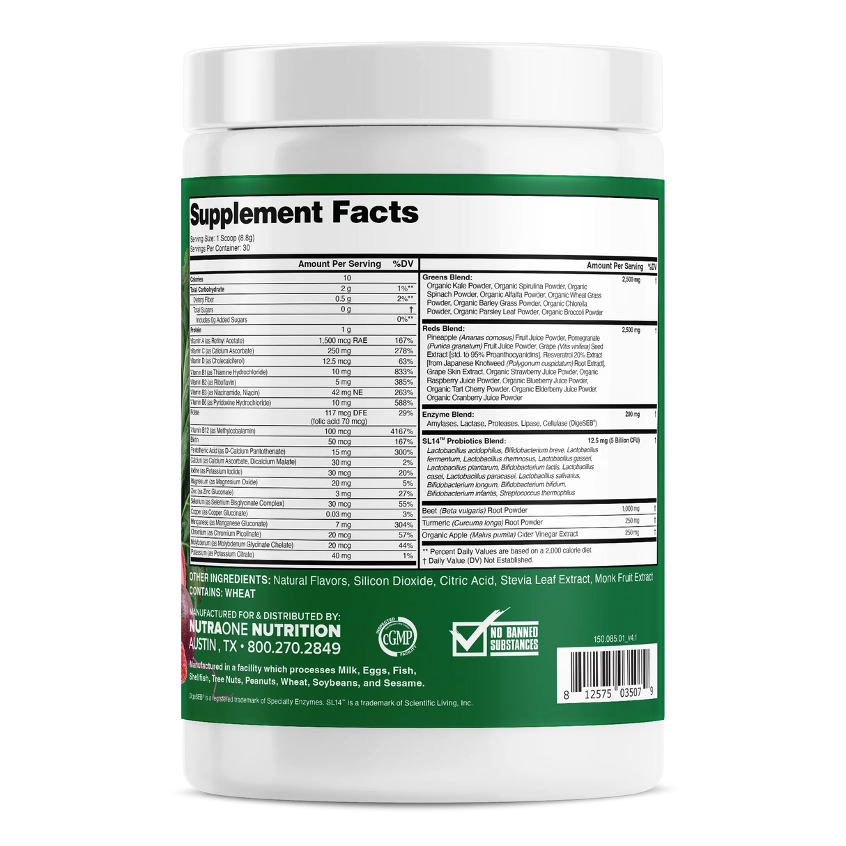 NutraOne Complete Superfoods Powder