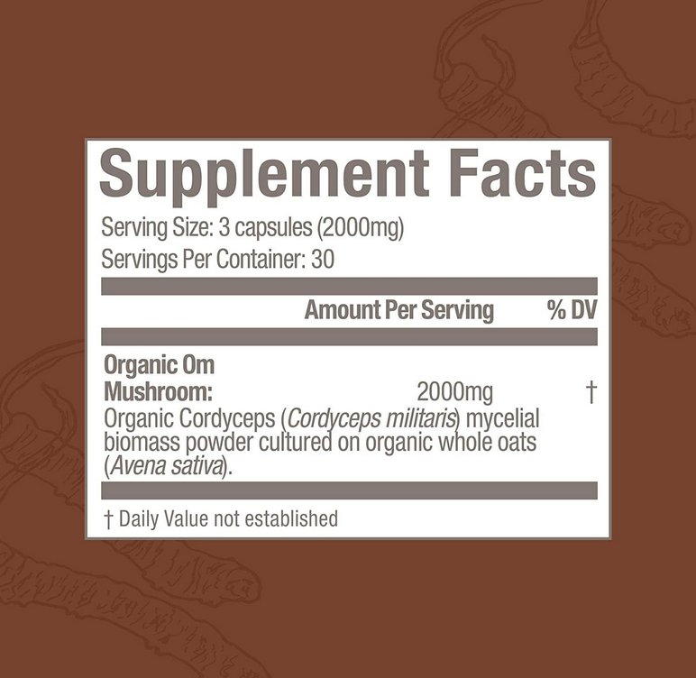 Om Cordyceps Capsules for Energy & Endurance