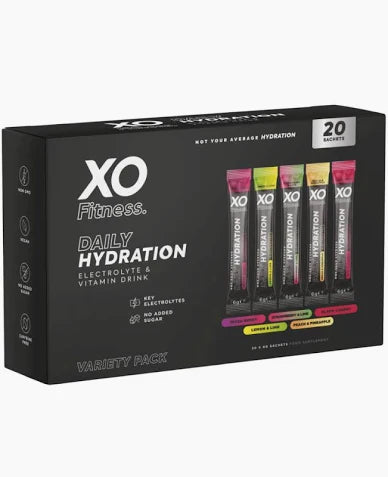 XO Fitness Daily Hydration Electrolytes & vitamin drink sachets 6g (20 servings)
