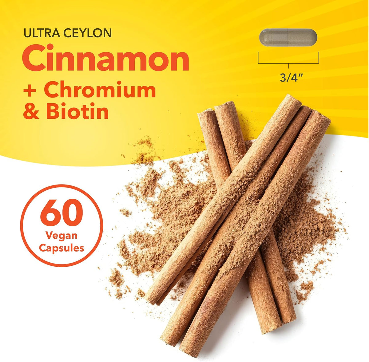 Sundance Ceylon Cinnamon Capsules with Chromium and Biotin