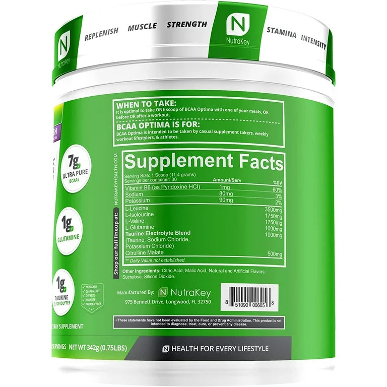 nutrakey bcaa optima  tahitian fruit punch