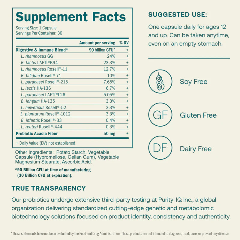 True Grace 90 Bilion Probiotic - 30 Day Supply