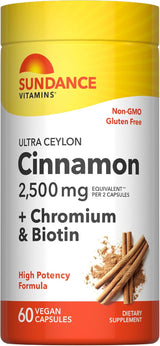 Sundance Ceylon Cinnamon Capsules with Chromium and Biotin
