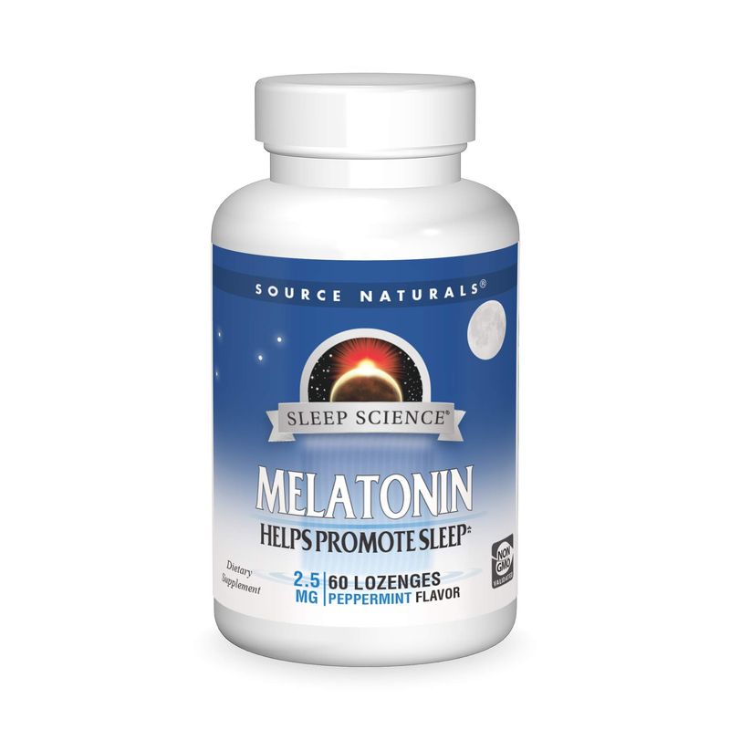 Source Naturals Melatonin 2.5 mg - 60 Peppermint Flavored Lozenges